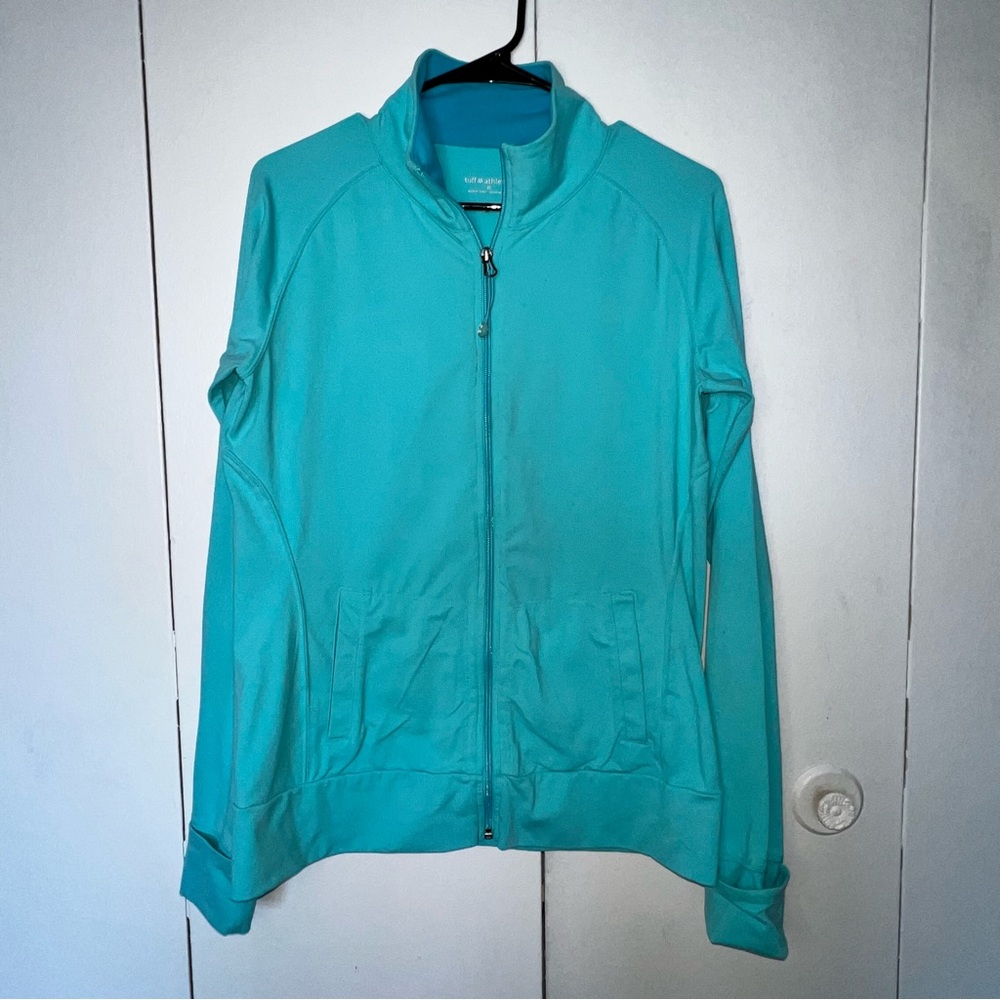 Tuff Athletics Blue Bomber Jacket Lightweight Zip-Up, Size XL